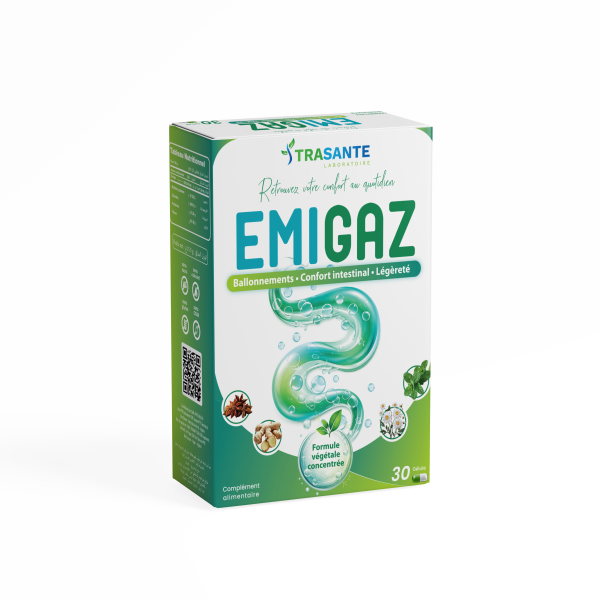 EMIGAZ complément alimentaire TRASANTE – boîte 3D